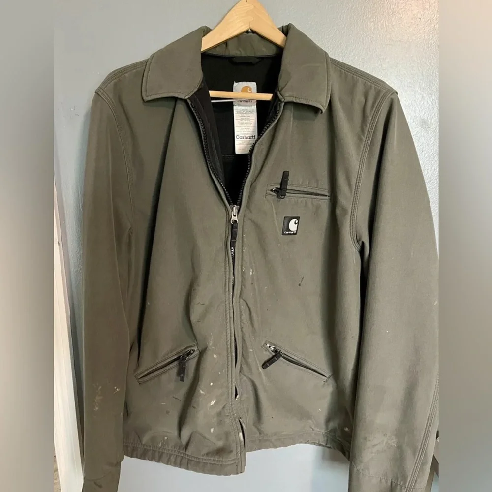 SIZE Large Tall‎ Carhartt J192 Soft-Shell Detroit Utility Jacket Olive